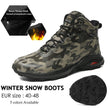 Winter Boots Men Warm Plush Non-slip Snow Boots Men's High Quality Outdoor Waterproof Camouflage Trekking Hiking Shoes Mountain