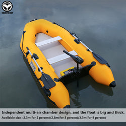 4 Person Inflatable Fishing Boat 3.3m Assault Kayak With Laminated Air Deck For Outdoor Water Sports 0.9mm PVC Dinghy Rowing