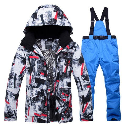 New Winter Ski Suit for Men Warm Windproof Waterproof Outdoor Sports Snow Jackets and Pants Male Ski Equipment Snowboard Jacket