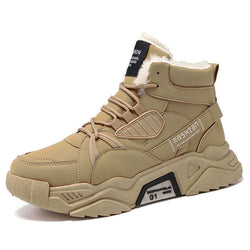 PUPUDA Trend Snow Boots Men New Chunky Shoes Sneakers Winter High-top Shoes Male Good Quality Snow Furry Warmth Sneakers Men