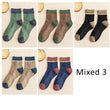 5 Pairs Thermal Socks Mens Winter Thick Cotton Colorful Young Casual Fashion Novelty Striped Warm Terry Socks Good Quality