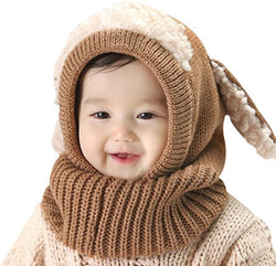 Hot Cute Newborn Kids Baby Boy Girl Fur Pom Hat Winter Warm Knit Bobble Beanie Cap Scarf new