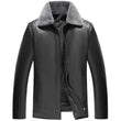 Men Thicker Warm Leather Jackets New Winter Brown PU Leather Coats Down Jackets Good Quality Men Wool Liner Loose Casual Jackets