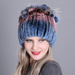 2021 Russia Hot Sale Winter Real Fur Beanies Hat Women 100% Genuine Real Rex Rabbit Hat Good Elastic Knitted Rex Rabbit Fur Caps