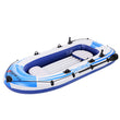 4 People PVC Inflatable Boat Water Sports Dinghy Fishing Rowing Raft Outdoor River Lake Kayak with 2 Paddle Oars Fishing boat